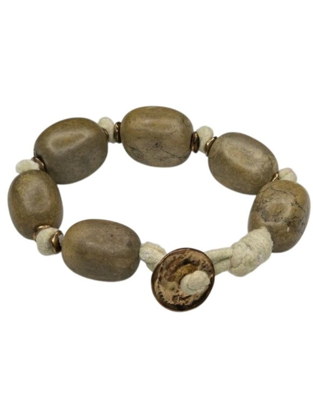 Banana Republic Knotted Rope Bracelet With Gold-Tone Beads